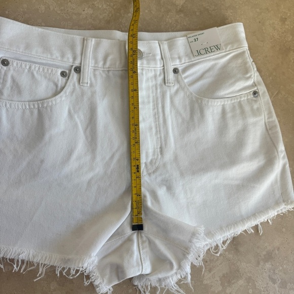 J Crew White Relaxed Denim Short 3 Inch Inseam Raw Hem Womens Size 27 - Picture 10 of 15